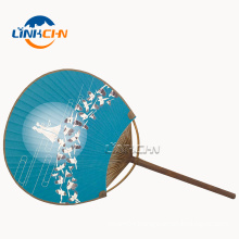 japanese style round handheld hand fan for women